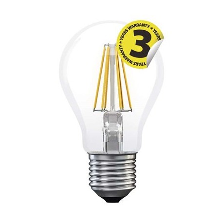 EMOS LED žárovka Filament A60 A++ 6W E27 neutrální bílá Z74261