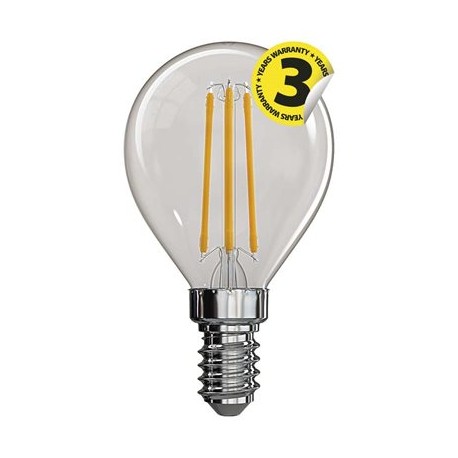 EMOS LED žárovka Filament Mini Globe 4W E14 teplá bílá Z74230