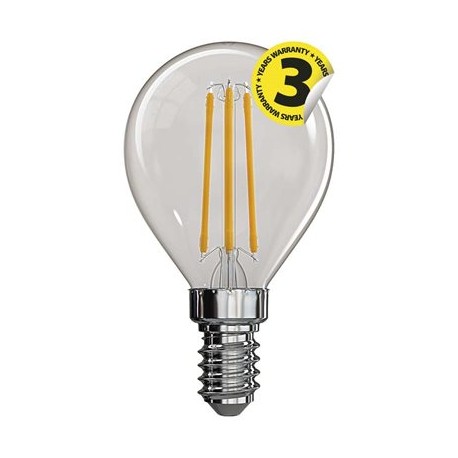EMOS LED žárovka Filament Mini Globe 4W E14 teplá bílá