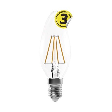 EMOS LED žárovka Filament Candle 4W E14 teplá bílá Z74210