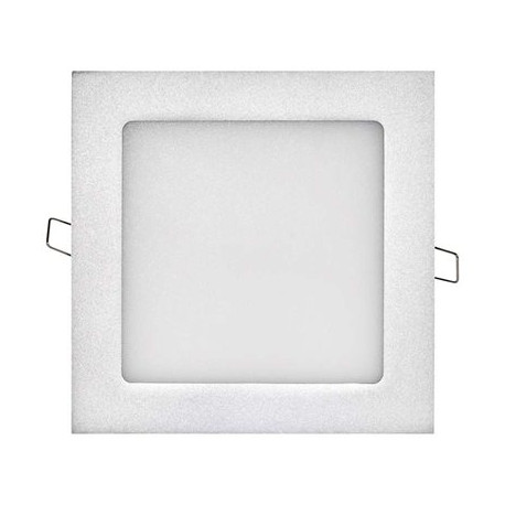 EMOS LED panel 170×170, čtvercový vestavný stříbrný, 12W neut. bílá