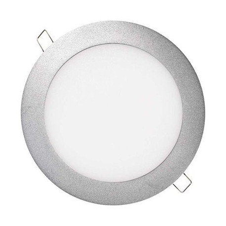 EMOS LED panel 175mm, kruhový vestavný stříbrný, 12W neutr. bílá (ZD1232) ZD1232