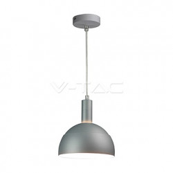 Plastic Pendant Lamp Holder E27 With Slide Aluminum Shade Grey, VT-7100
