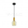 Glass Pendant Light Amber 2200K Ø135, VT-7130