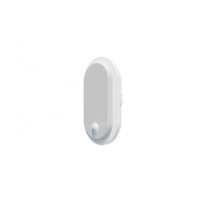 PANLUX LED svítidlo s PIR senzorem OVAL LED S 10W bílá